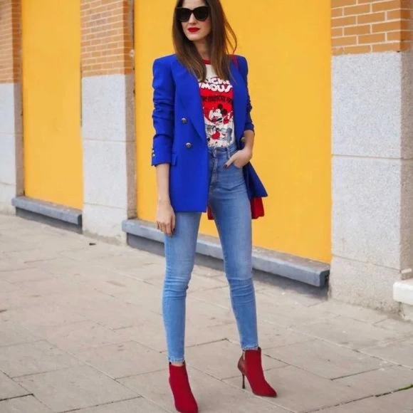 ZARA DOUBLE BREASTED BLAZER BALMAIN STYLE - Picture 4 of 13